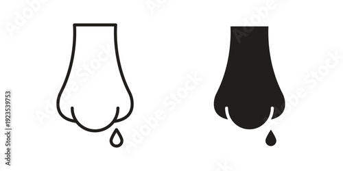 Nose icon illustration isolated on White background, Vector icon Eps10.