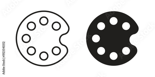 Palette icon illustration isolated on White background, Vector icon Eps10.