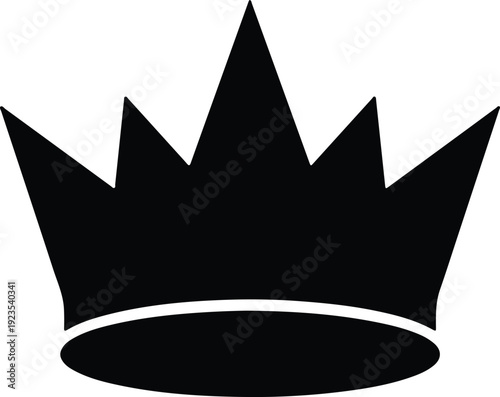silhouette stylized crown emblem royal symbol elegant vector design