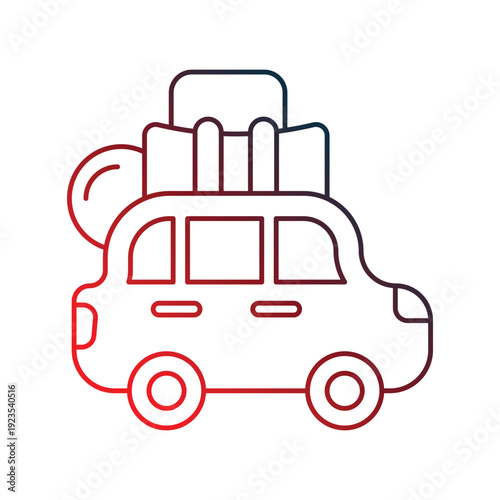 Travel  icon with white background vector stock illustration