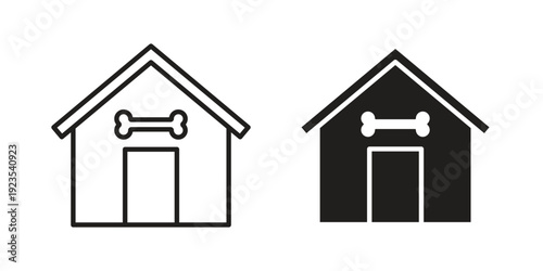 Pet house icon illustration isolated on White background, Vector icon Eps10.