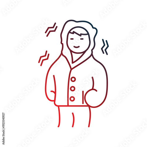 Winter Clothing icon with white background vector stock illustration