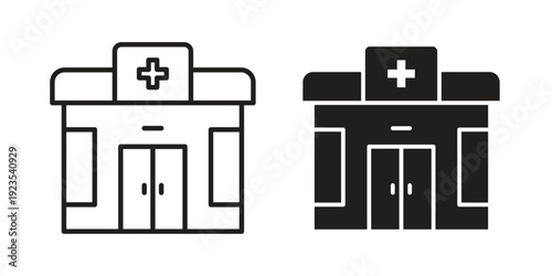 Pharmacy icon illustration isolated on White background, Vector icon Eps10.