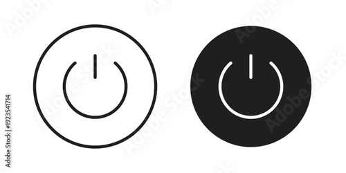 Power button icon illustration isolated on White background, Vector icon Eps10.
