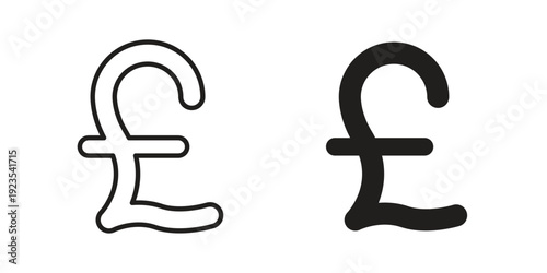 Pound icon illustration isolated on White background, Vector icon Eps10.
