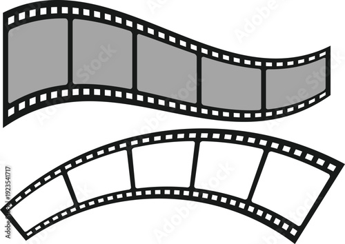 Filmstrip negative on transparent background. Vector