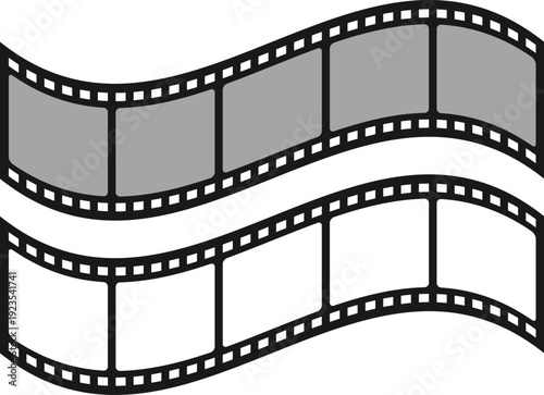 Filmstrip negative on transparent background. Vector