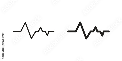 Pulse icon illustration isolated on White background, Vector icon Eps10.