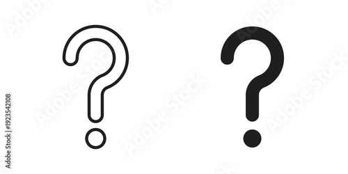 Question mark icon illustration isolated on White background, Vector icon Eps10.