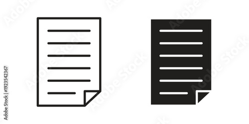 Receipt icon illustration isolated on White background, Vector icon Eps10.