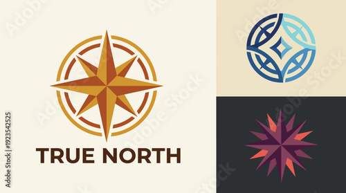 A unique compass logo symbolizing navigation and direction, ideal for travel, exploration, and guidance services, showcasing adventure and precision.