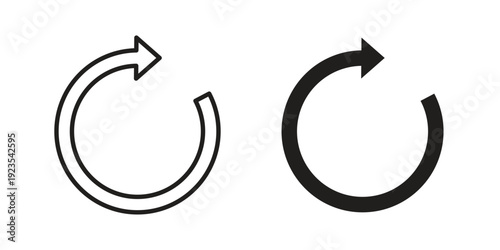 Reset icon illustration isolated on White background, Vector icon Eps10.