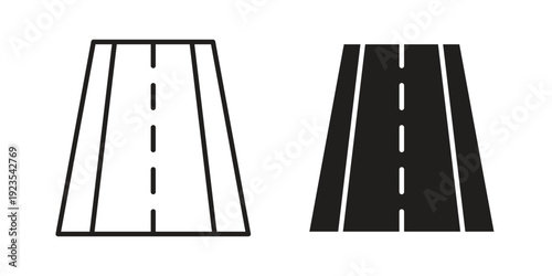 Road icon illustration isolated on White background, Vector icon Eps10.
