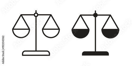 Scale icon illustration isolated on White background, Vector icon Eps10.