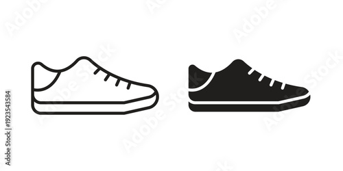 Shoes icon illustration isolated on White background, Vector icon Eps10.
