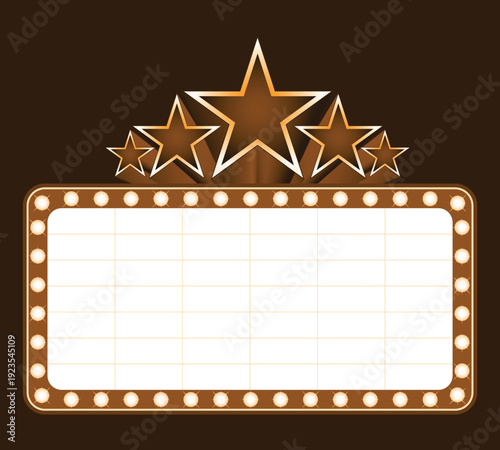 Big stars over place vector Design for your text