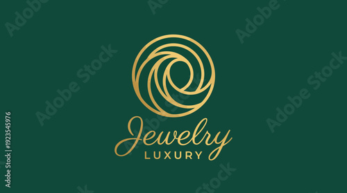 This sophisticated logo features a rose motif in an elegant swirl, symbolizing luxury, beauty, and emotional depth suitable for high-end jewelry branding and design.