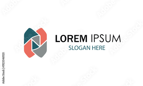Free Download Abstract geometric logo design with placeholder text for brand name and slogan, perfect for corporate branding and visual identity projects - GFXLoad