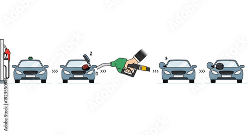 Cars with Various Open Hoods.