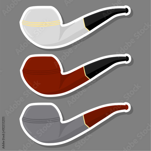 set different types smoke pipes different size for tobacco