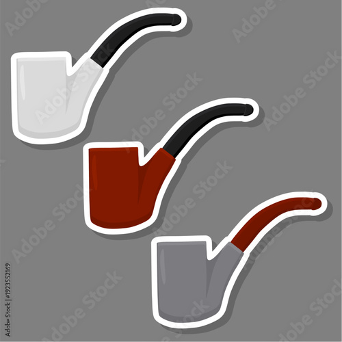 set different types smoke pipes different size for tobacco