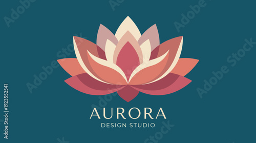 This logo presents a lotus flower in a sophisticated design, reflecting elegance and creativity, making it a unique identifier for a design studio or creative business.