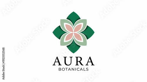 This logo is a sophisticated floral design featuring petals in a harmonious arrangement, representing beauty, nature, and the essence of botanicals in a clean and elegant style.