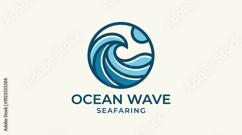 Featuring a swirling ocean wave design, this logo embodies the essence of the sea, perfectly suited for maritime businesses or services that convey energy and flow.