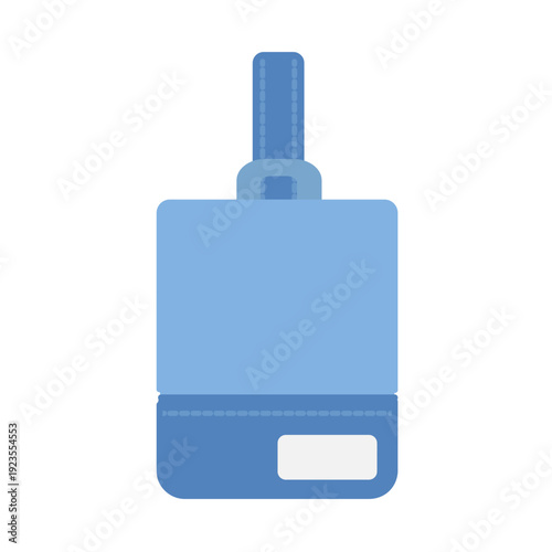 青色の上履き入れのイラスト