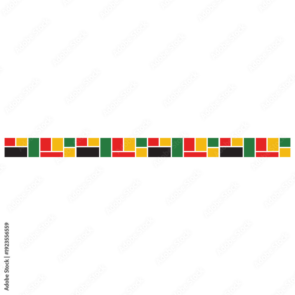 Obraz premium Pan-African Geometric Border Pattern