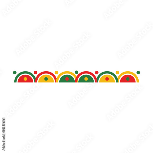 Colorful Geometric Ethnic Border Pattern