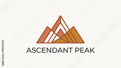 This image showcases a minimalist mountain peak logo design, embodying adventure and exploration, perfect for outdoor brands and organizations seeking a fresh identity.