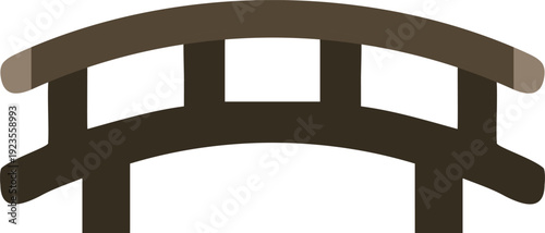 Curved Bridge Silhouette Illustration