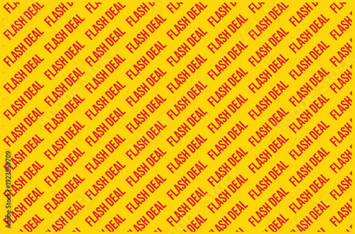 Flash Deal Red Yellow Seamless Sale Pattern