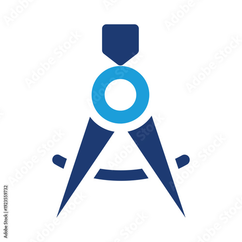 Divider or geometry compas colored icon vector design good for web or mobile app