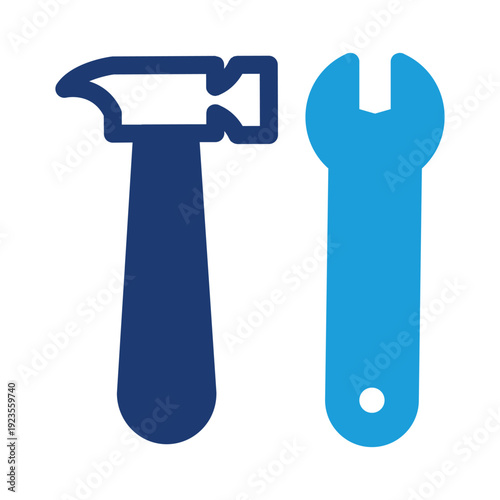hummer and wrench colored icon vector design good for web or mobile app