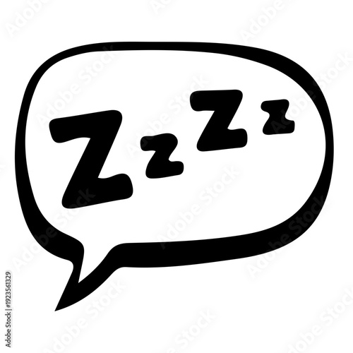 Sleep Zzz Speech Bubble Icon