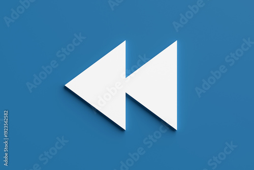 Free Download Rewind play button symbol on blue interface - GFXLoad