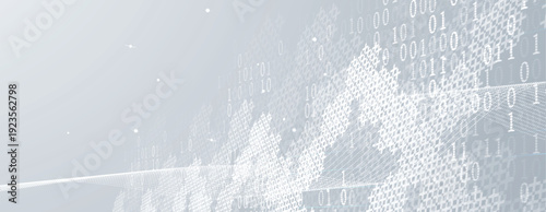 Ukrainian moderm technology background for science and business theme