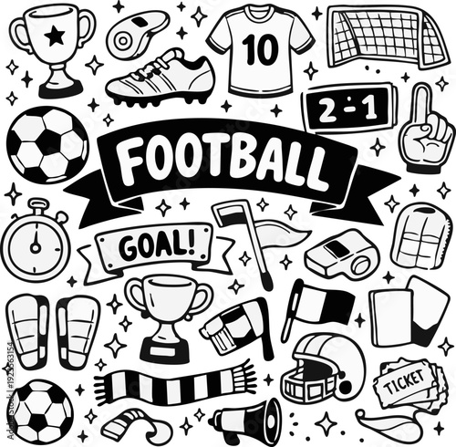 Football Icons and Symbols.