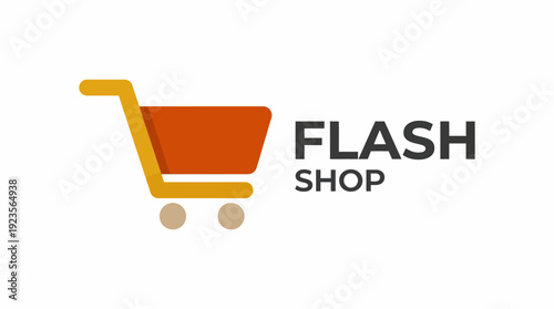 This logo showcases a shopping cart design in vibrant colors, representing a fast and efficient shopping experience, perfect for e-commerce platforms and retail websites.
