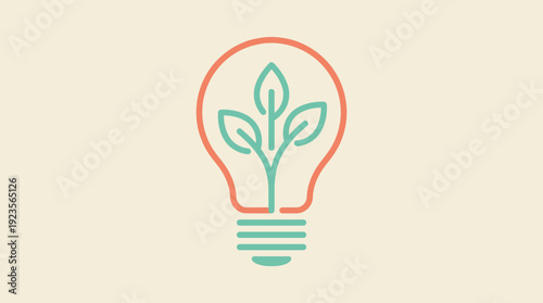 This image features a light bulb with green leaves growing inside, symbolizing eco-friendliness and innovative ideas that nurture sustainability and environmental awareness.