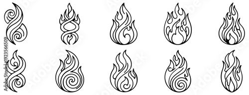 Tribal Flame Tattoo Designs