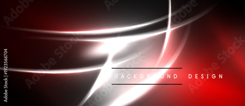 Abstract red, black design. Smooth curves create dynamic light effect. Modern background suitable for digital projects.