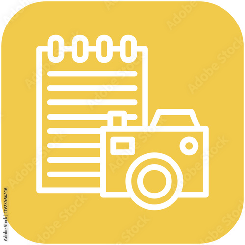 Camera and Notebook Icon