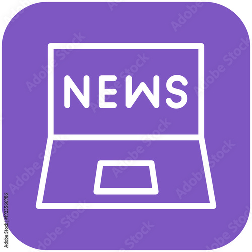 Laptop and News Icon
