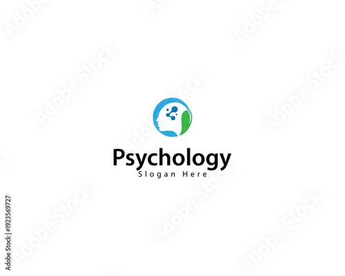 psychology logo creative design concept health mind natural medical clinic