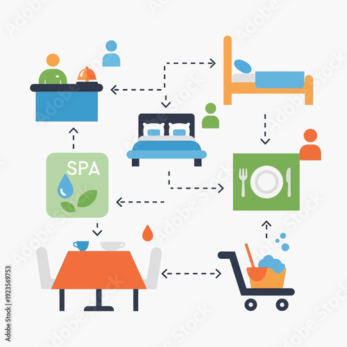 Hotel Services and Amenities Icons.