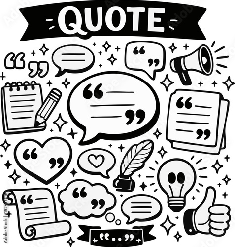 Quote Symbols and Icons.