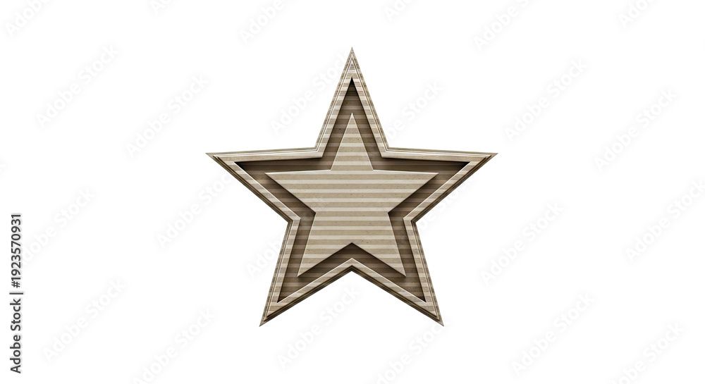 Obraz premium Layered Cardboard Star Emblem